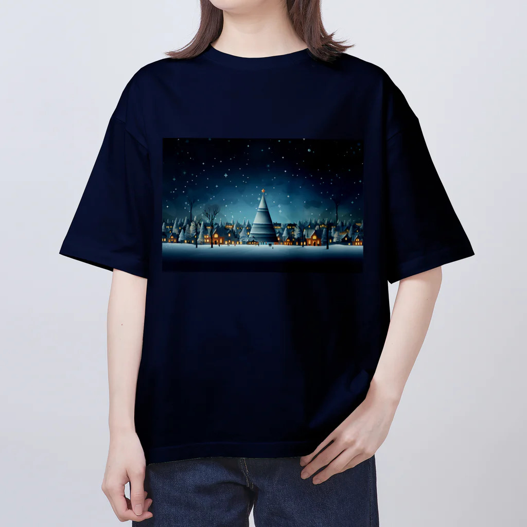 まみおデザインの静かな　夜 オーバーサイズTシャツ