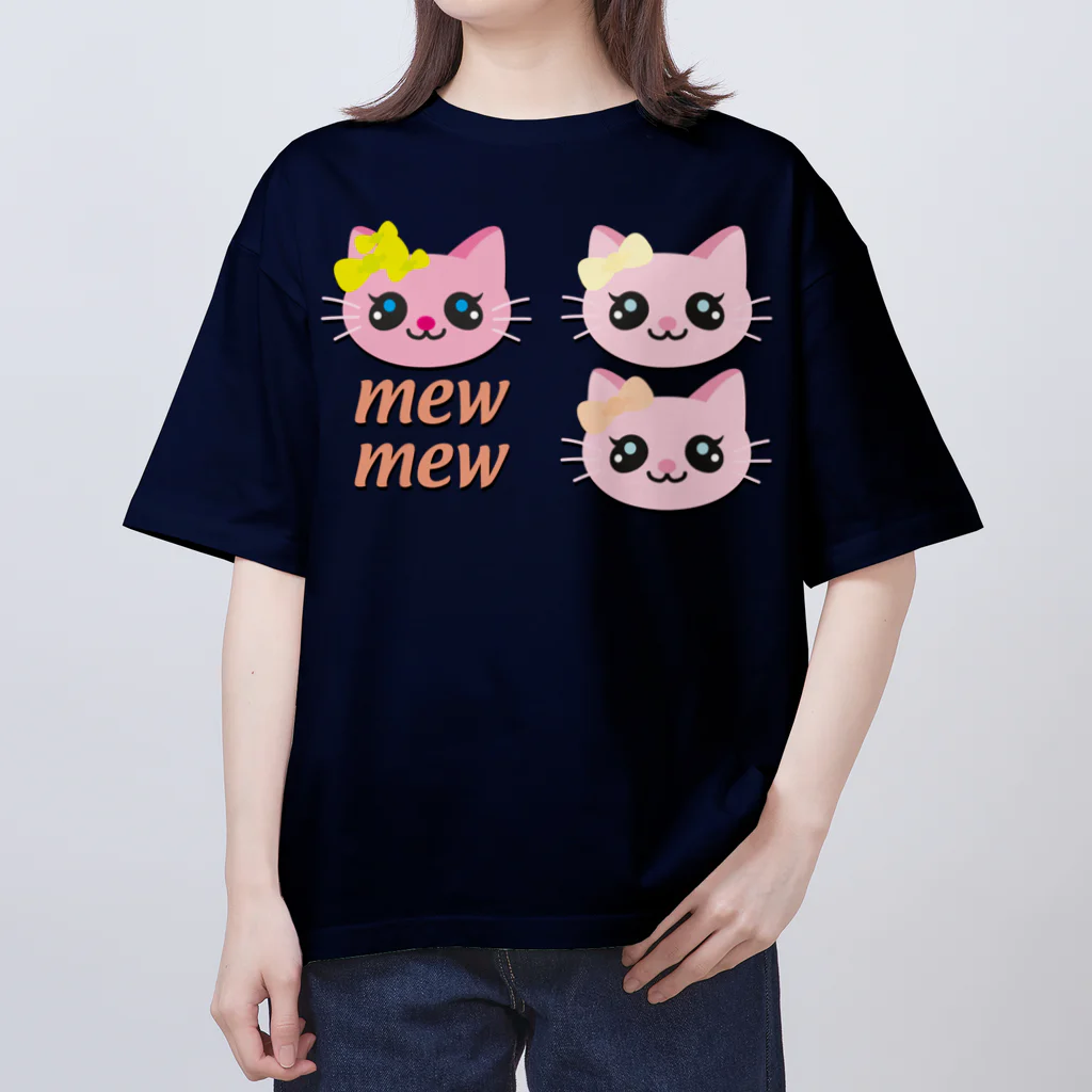 Illustrator Moca&Ram shopのこねこのミューミュー オーバーサイズTシャツ