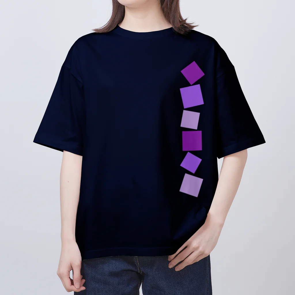 つきしょっぷの紫色の四角形 Oversized T-Shirt