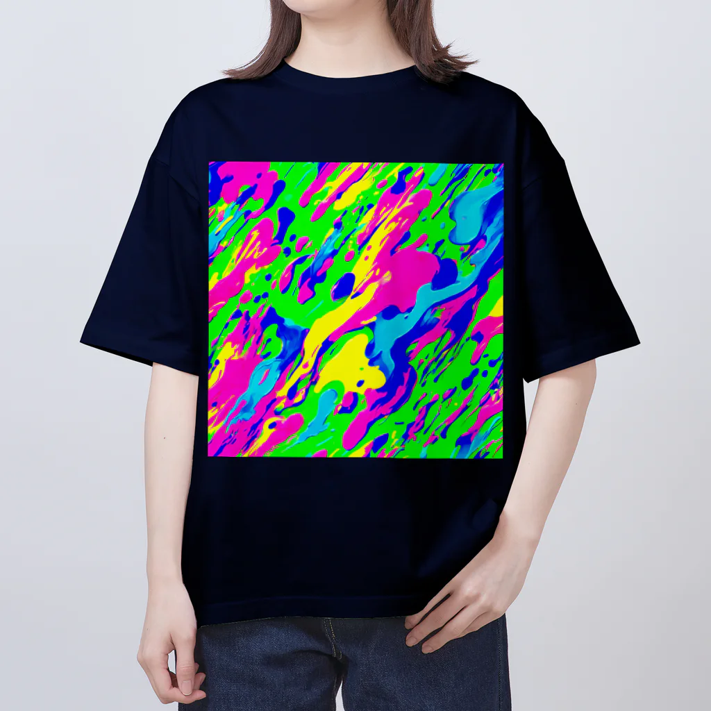 NeonLeakのペンキちゃん8 オーバーサイズTシャツ