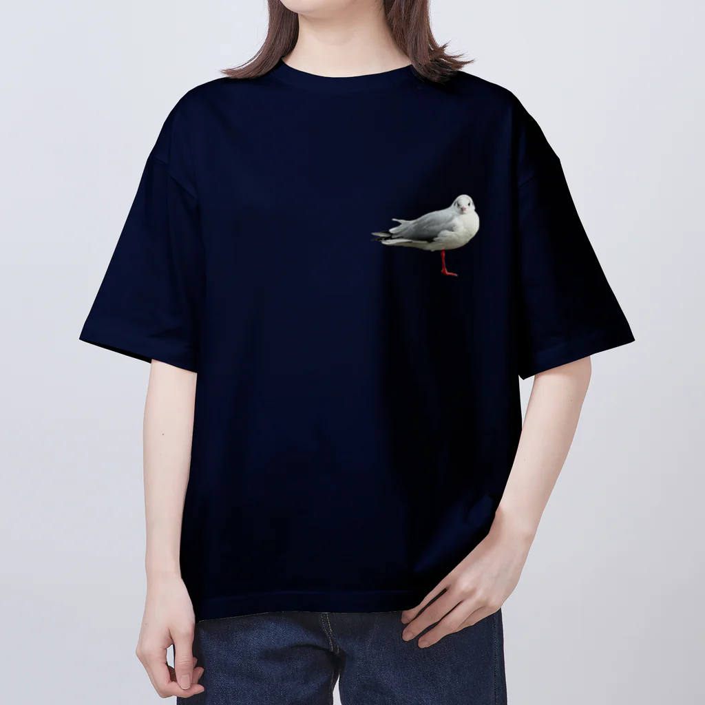 山の門のかもめ　正面 Oversized T-Shirt