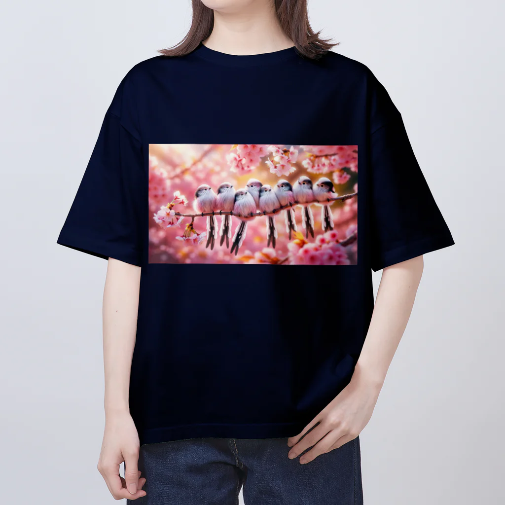 andanteのわくわくshopのシマエナガ春うらら Oversized T-Shirt