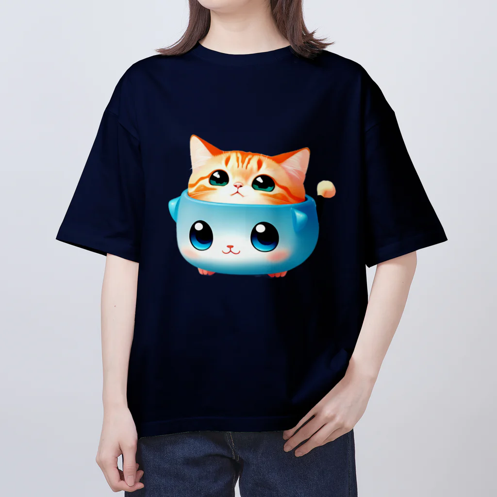 nekotama0224の猫科に属する ゆるキャラ オーバーサイズTシャツ