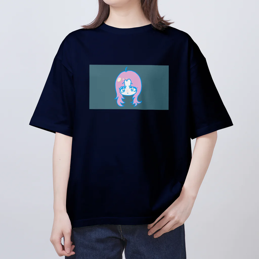 niramanjuのピンクの髪の女の子 Oversized T-Shirt
