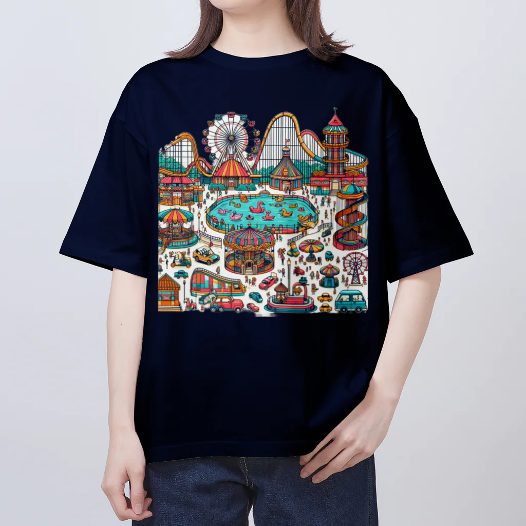 ぴくちゃー55の楽しい遊園地 オーバーサイズTシャツ