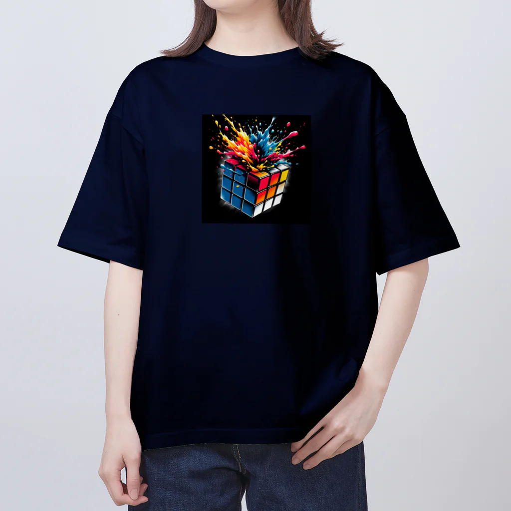 Ksdesignのカラーバースト・キュービカル Oversized T-Shirt