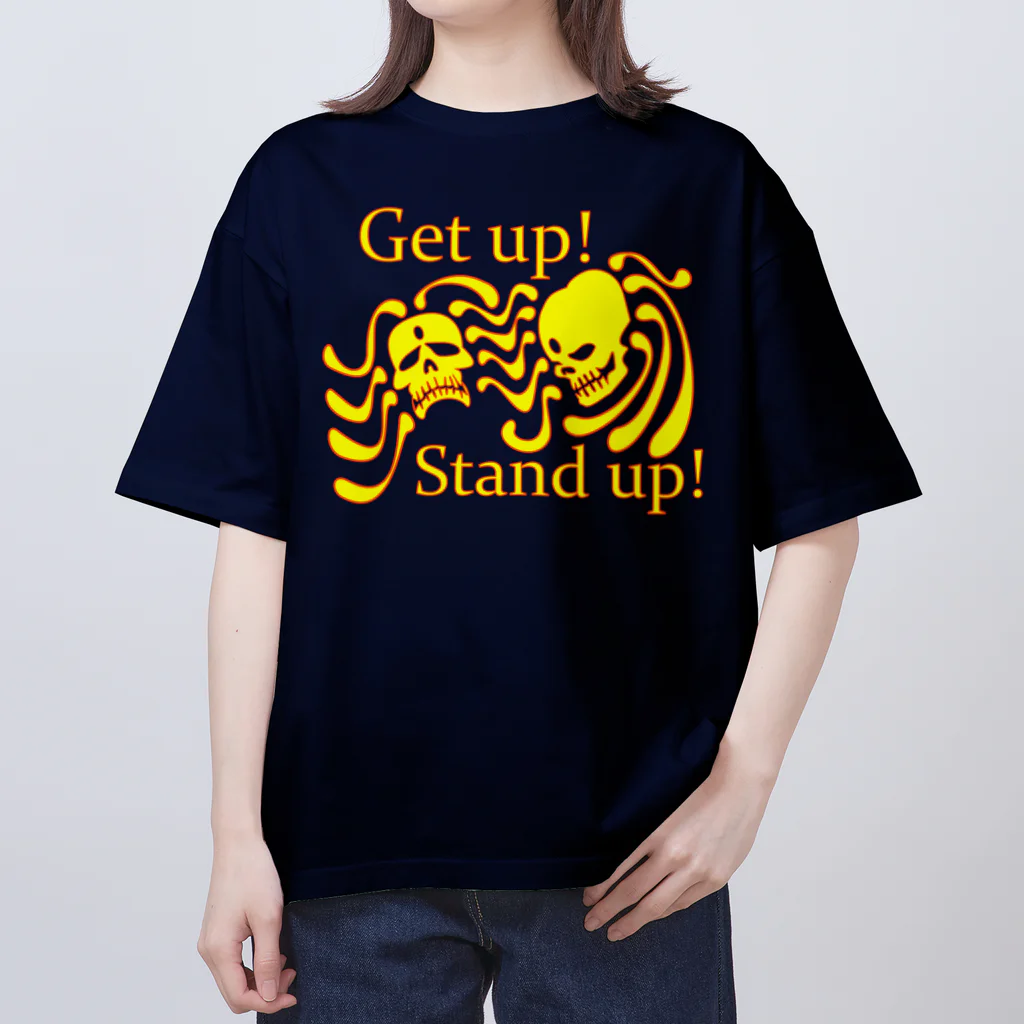 『NG （Niche・Gate）』ニッチゲート-- IN SUZURIのGet up! Stand up!（黄色） Oversized T-Shirt