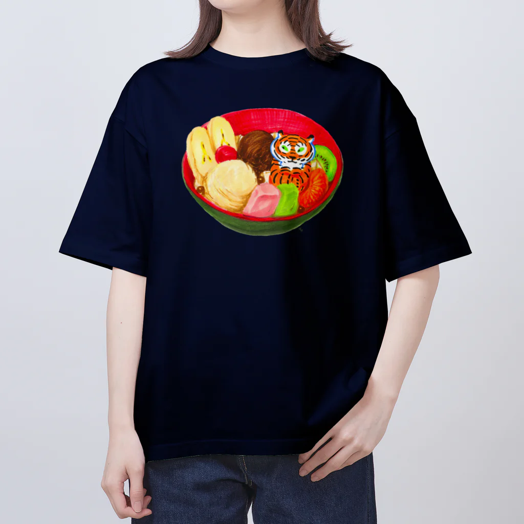 segasworksのクリームあんみつとトラちゃん Oversized T-Shirt