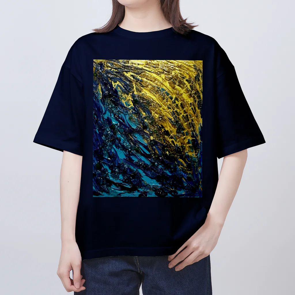 T.A.G テクスチャーアート 立体感 質感 カラフル 色彩 色合い 抽象 アブストラクト パワー エネルギー 波動 絶望 kawaiiのRebellion Oversized T-Shirt