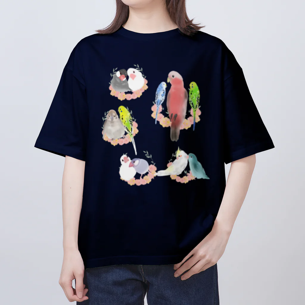 はむえみのコットンキャンディ小鳥たち Oversized T-Shirt