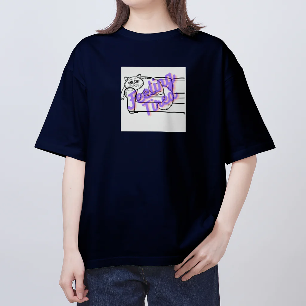 CATZOOのFeeling Tired cat Oversized T-Shirt