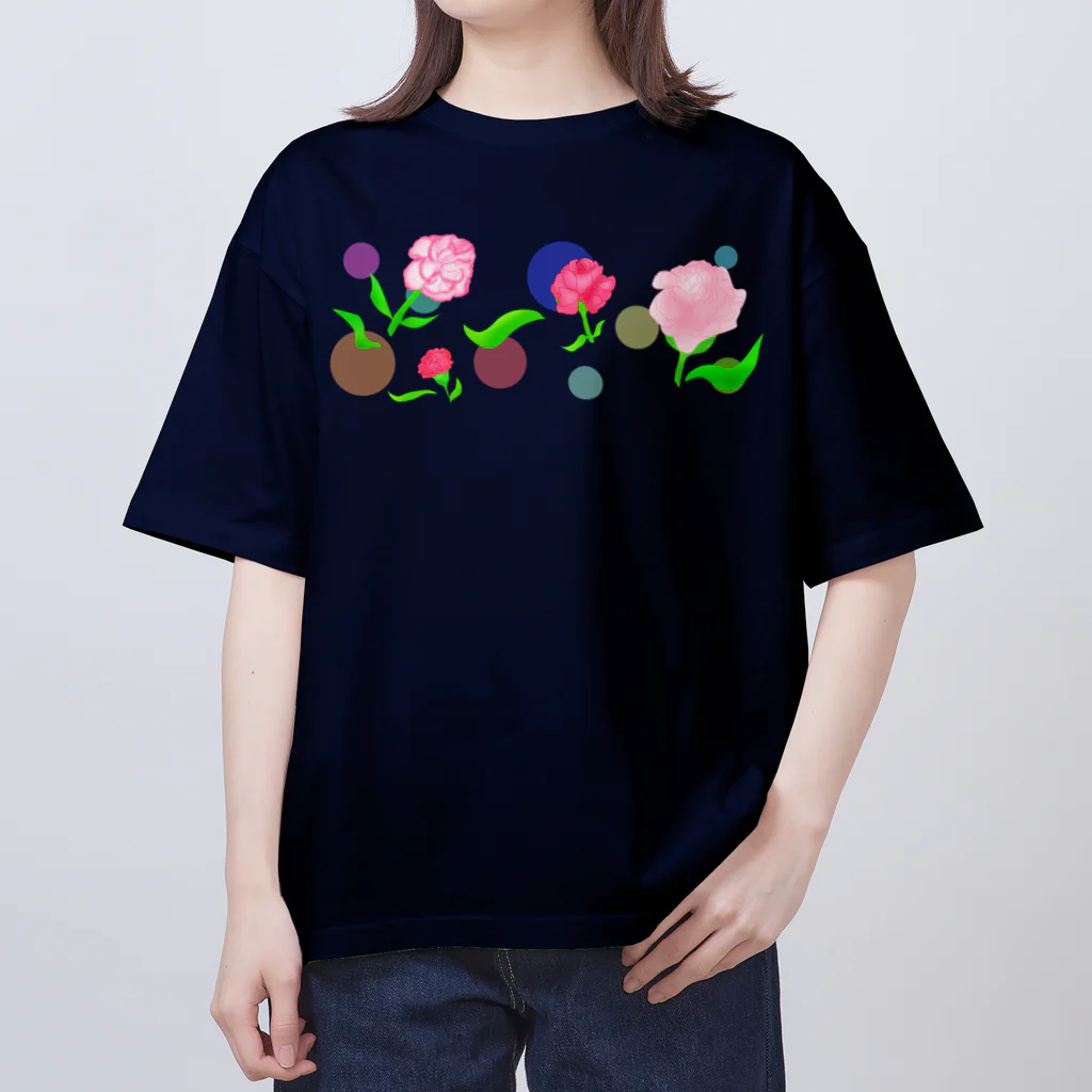 Lily bird（リリーバード）のカーネーションと水玉模様 Oversized T-Shirt