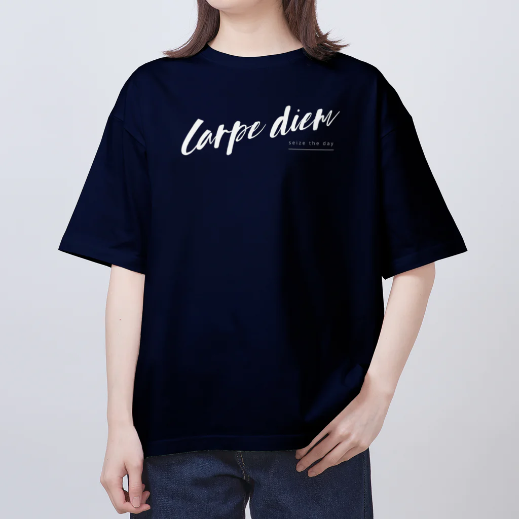 ポジティブＴシャツ屋さんのCarpe diem -white- Oversized T-Shirt