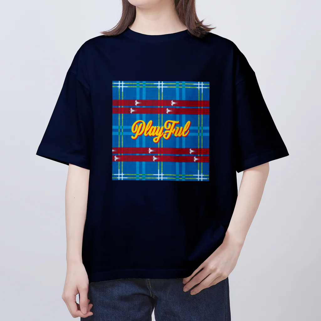 PLAYFULの琉球絣 オーバーサイズTシャツ