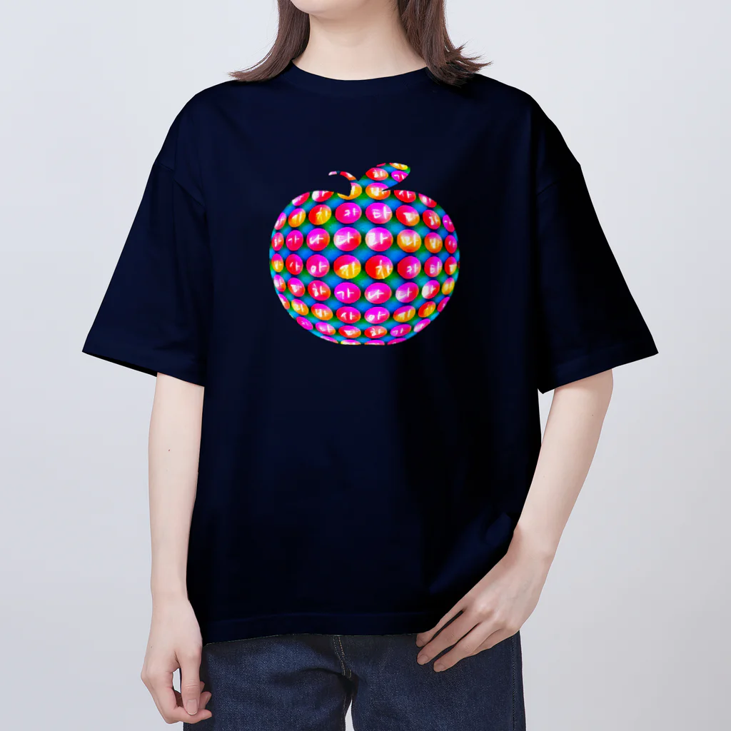 LalaHangeulのりんごスター　~ハングルシリーズ~ オーバーサイズTシャツ