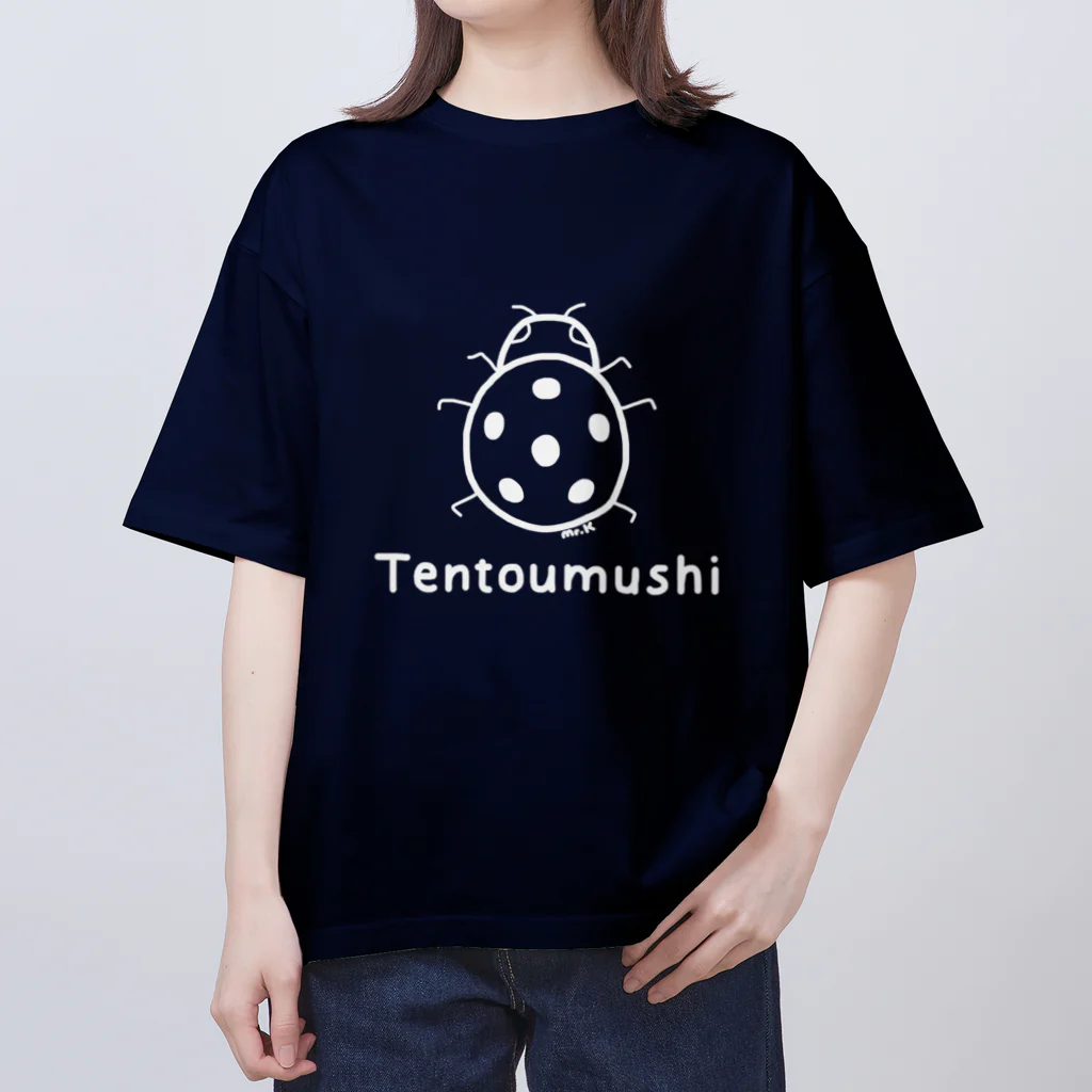 MrKShirtsのTentoumushi (てんとう虫) 白デザイン Oversized T-Shirt