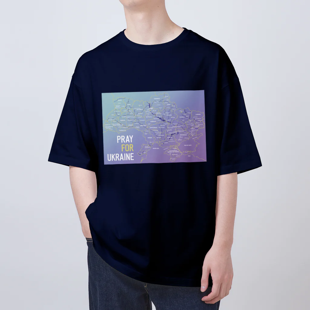 おもしろ地理 公式SHOPのUkrainearth（Emotional） Oversized T-Shirt