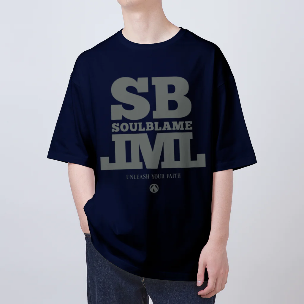 SOULBLAMEのBIG REFLECT SB LOGO GRAY オーバーサイズTシャツ