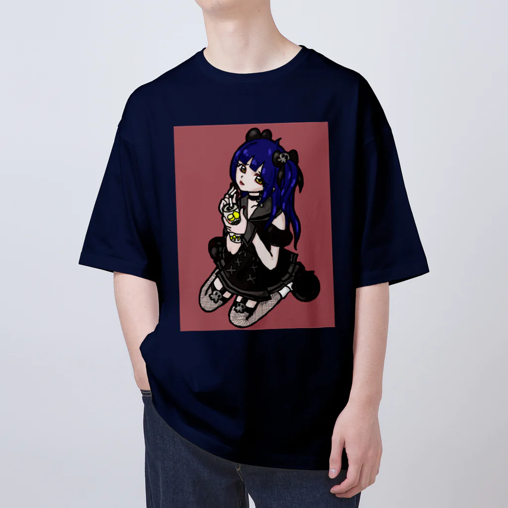 あやしいおばさん くろまめさんの○ュアアルコール（ス○ゼロ）ダスティーピンク オーバーサイズTシャツ