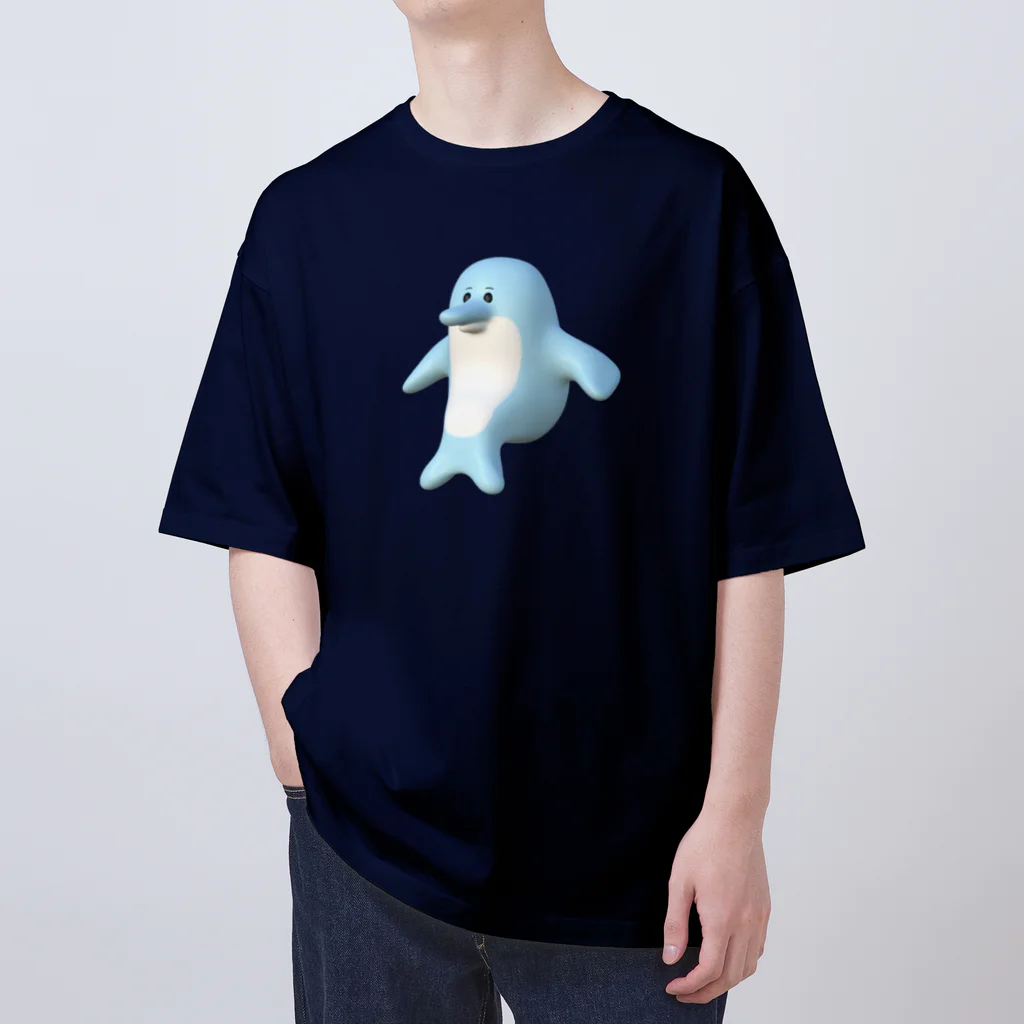 yukkeのイルカ（3D） オーバーサイズTシャツ