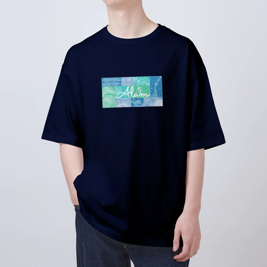 ALAMのALAM Ubin / BLUE オーバーサイズTシャツ