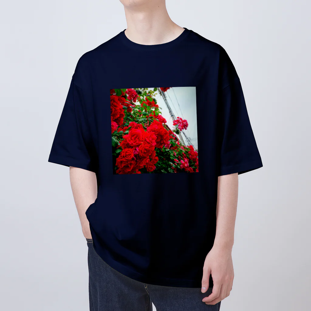 しまこのみせのあの日のお花 オーバーサイズTシャツ