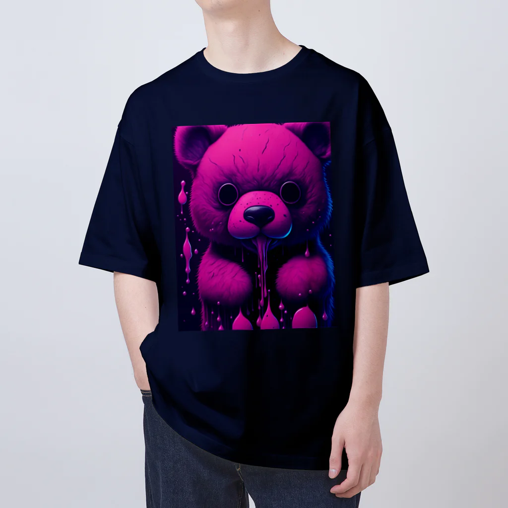 SHITON SHOPのスプラッシュアート✖️ダークファンタジー　クマ Oversized T-Shirt