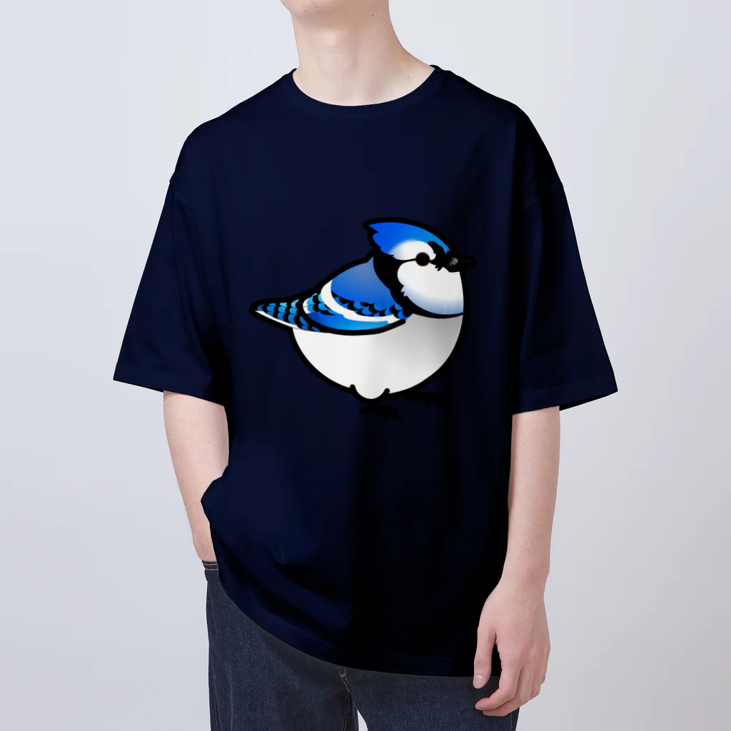 Cody the LovebirdのChubby Bird アオカケス　ブルージェイ オーバーサイズTシャツ