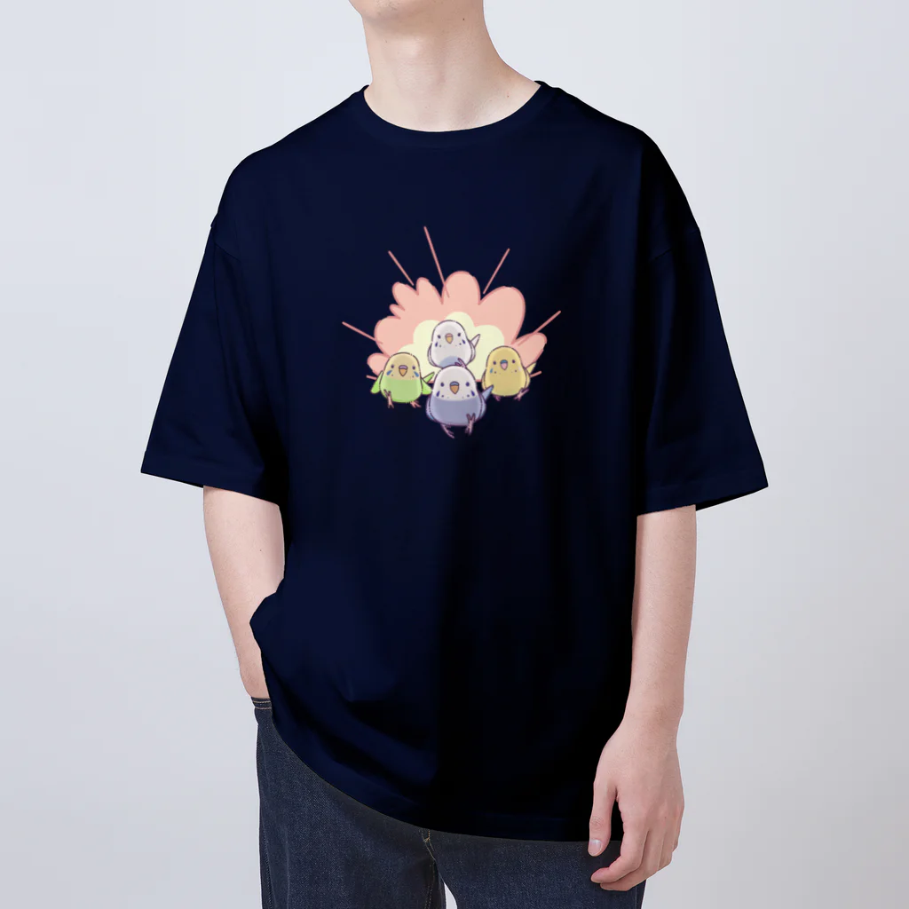 ぽっぽこ本舗のインコ戦隊 Oversized T-Shirt