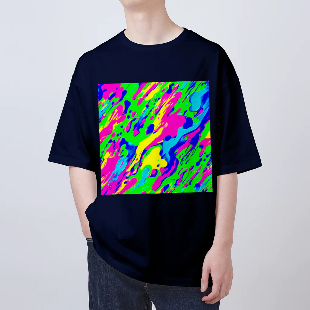 NeonLeakのペンキちゃん8 オーバーサイズTシャツ