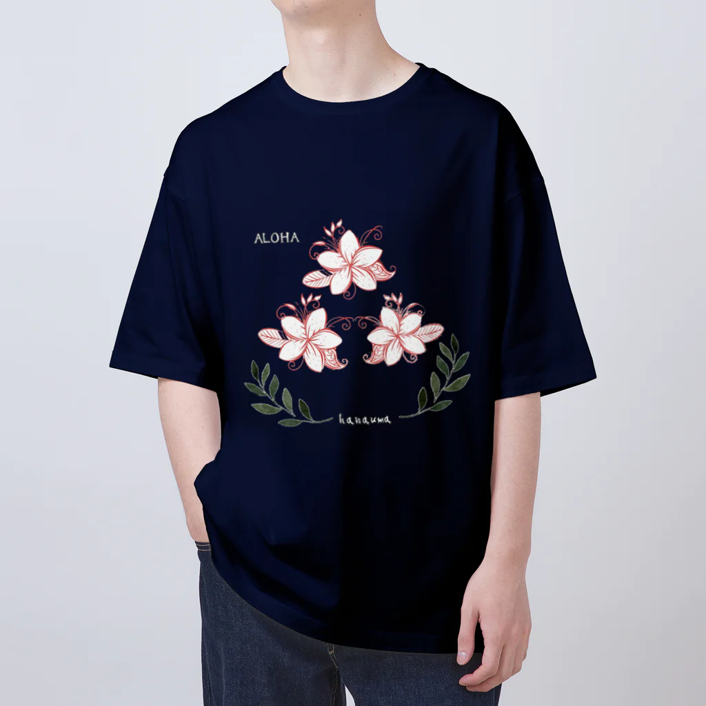 花馬〜Hanauma〜のプルメリアさん オーバーサイズTシャツ