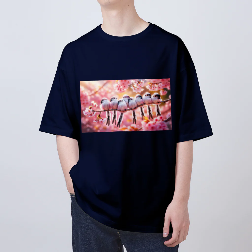 andanteのわくわくshopのシマエナガ春うらら Oversized T-Shirt