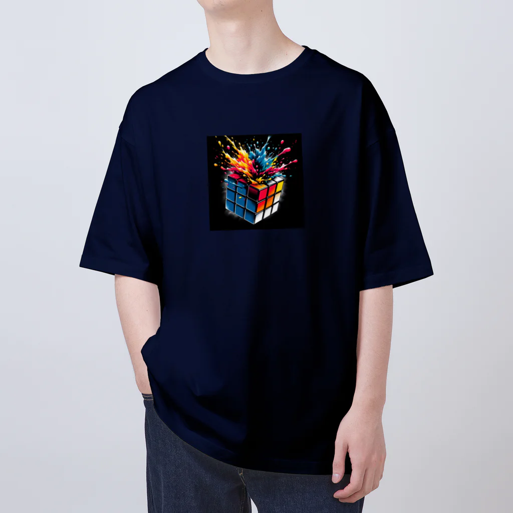 Ksdesignのカラーバースト・キュービカル Oversized T-Shirt