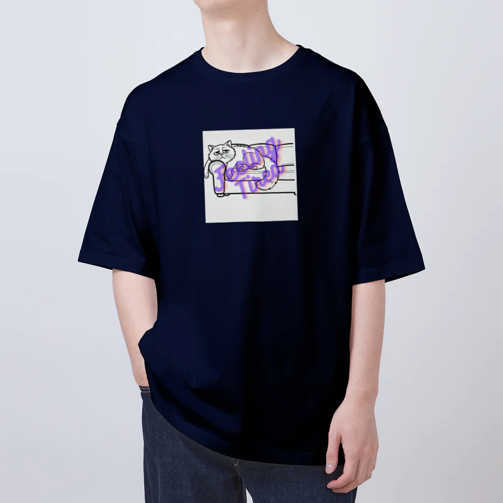 CATZOOのFeeling Tired cat Oversized T-Shirt