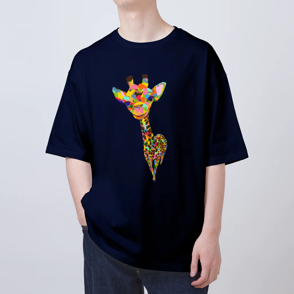 meiroのカラフルなキリン Oversized T-Shirt