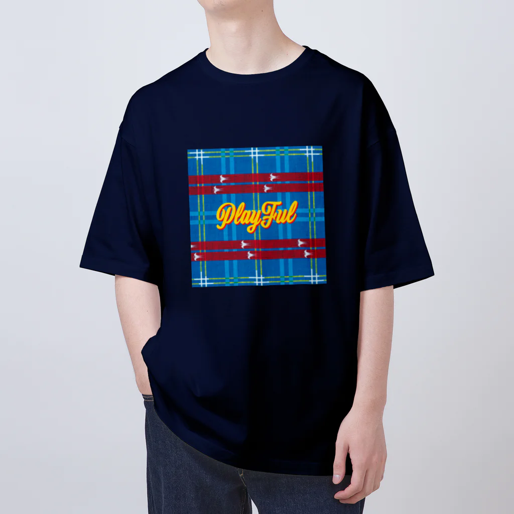 PLAYFULの琉球絣 オーバーサイズTシャツ