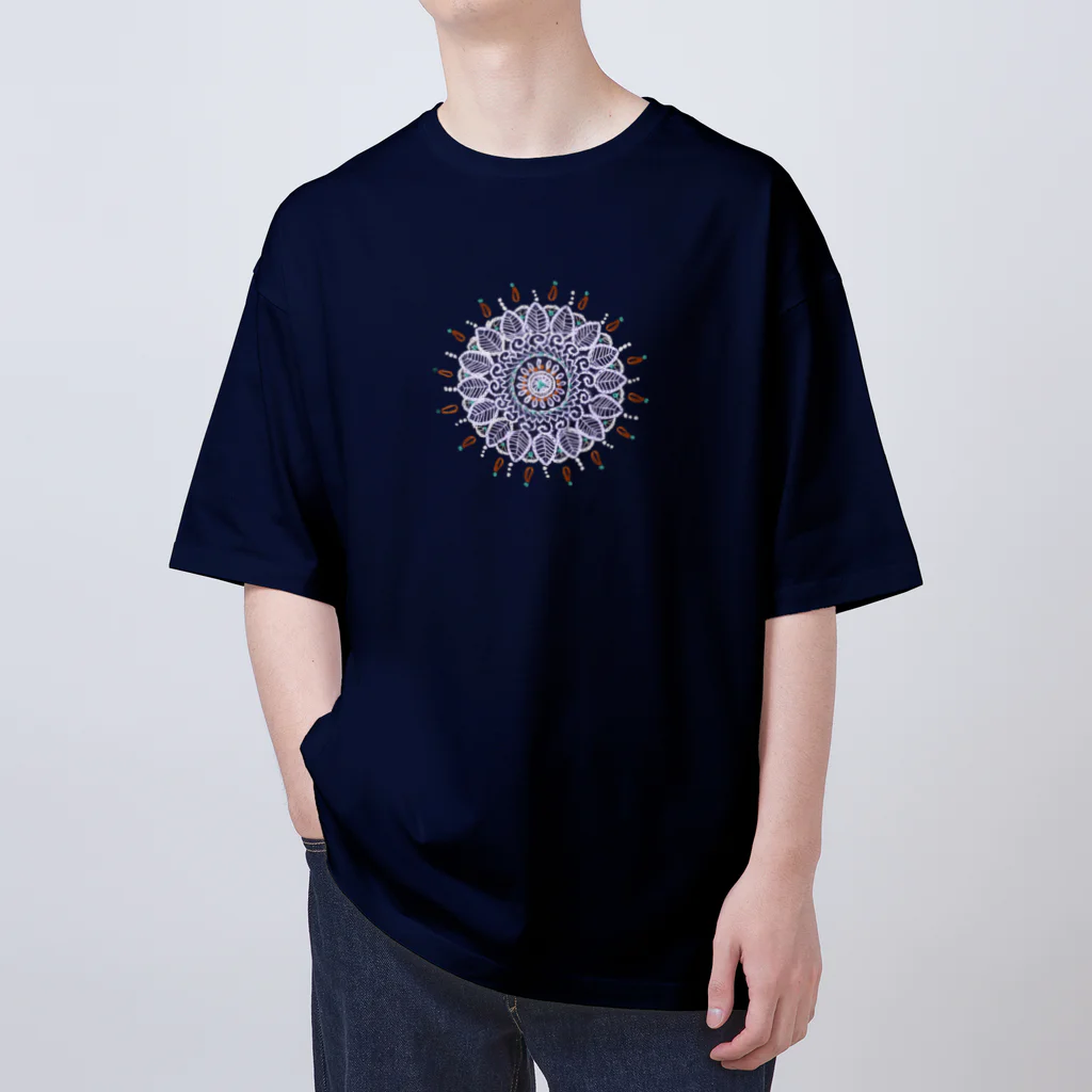 ネルネルテルネのアラベスク刺繡 ✸ ホワイト Oversized T-Shirt