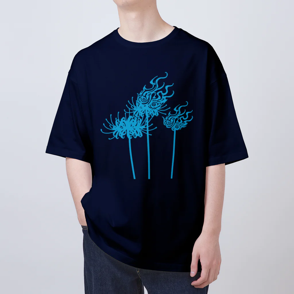 Alba spinaの彼岸花　鬼火　青 Oversized T-Shirt