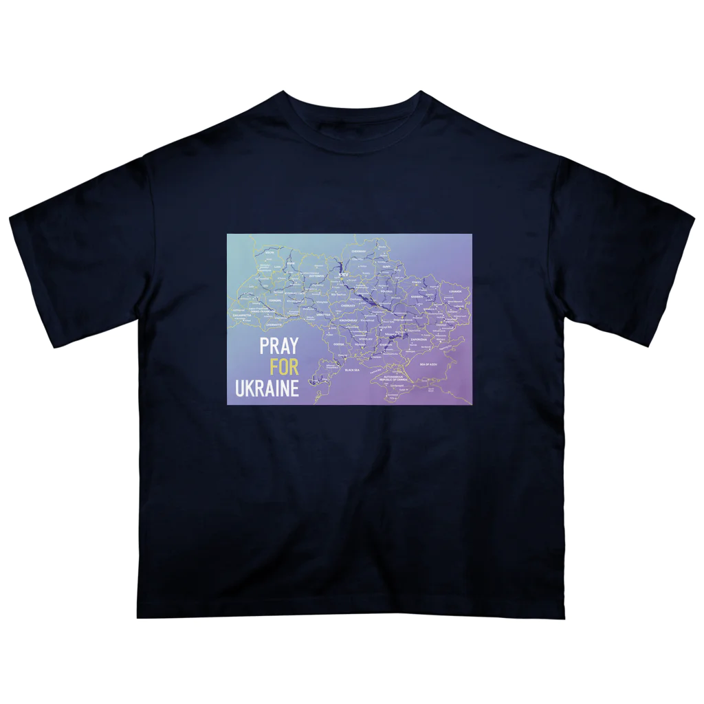 おもしろ地理 公式SHOPのUkrainearth（Emotional） オーバーサイズTシャツ