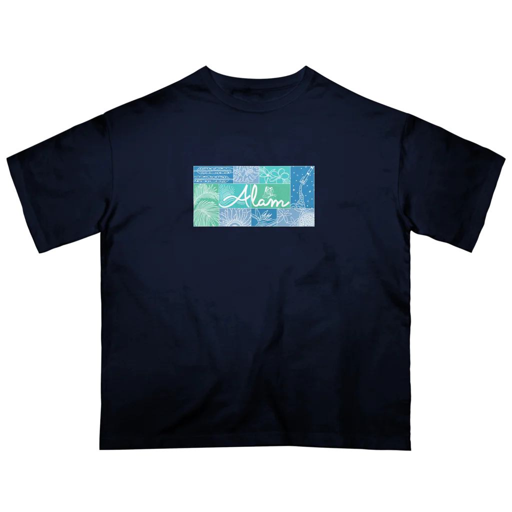 ALAMのALAM Ubin / BLUE オーバーサイズTシャツ