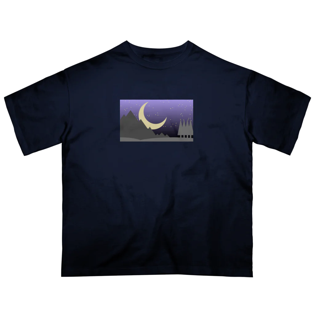 sandy-mのロッキー山脈の静かな夜 オーバーサイズTシャツ