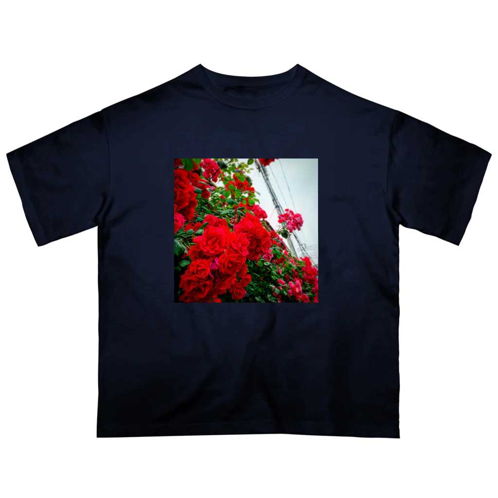 しまこのみせのあの日のお花 オーバーサイズTシャツ