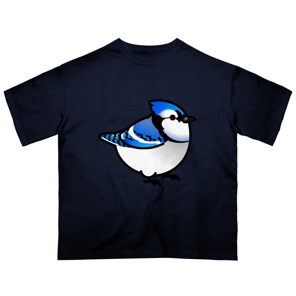 Cody the LovebirdのChubby Bird アオカケス　ブルージェイ オーバーサイズTシャツ