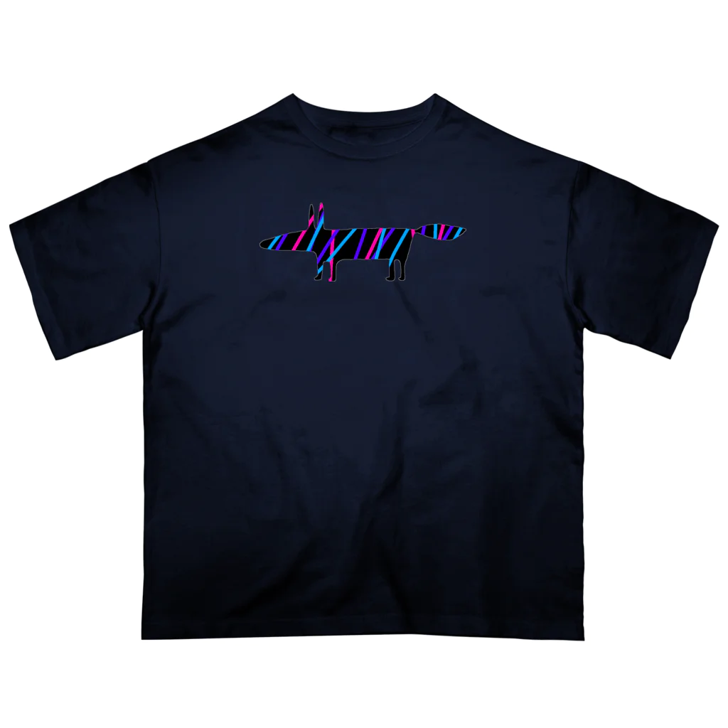 【KOTCH】 Tシャツショップのフォックス　ネオン Oversized T-Shirt