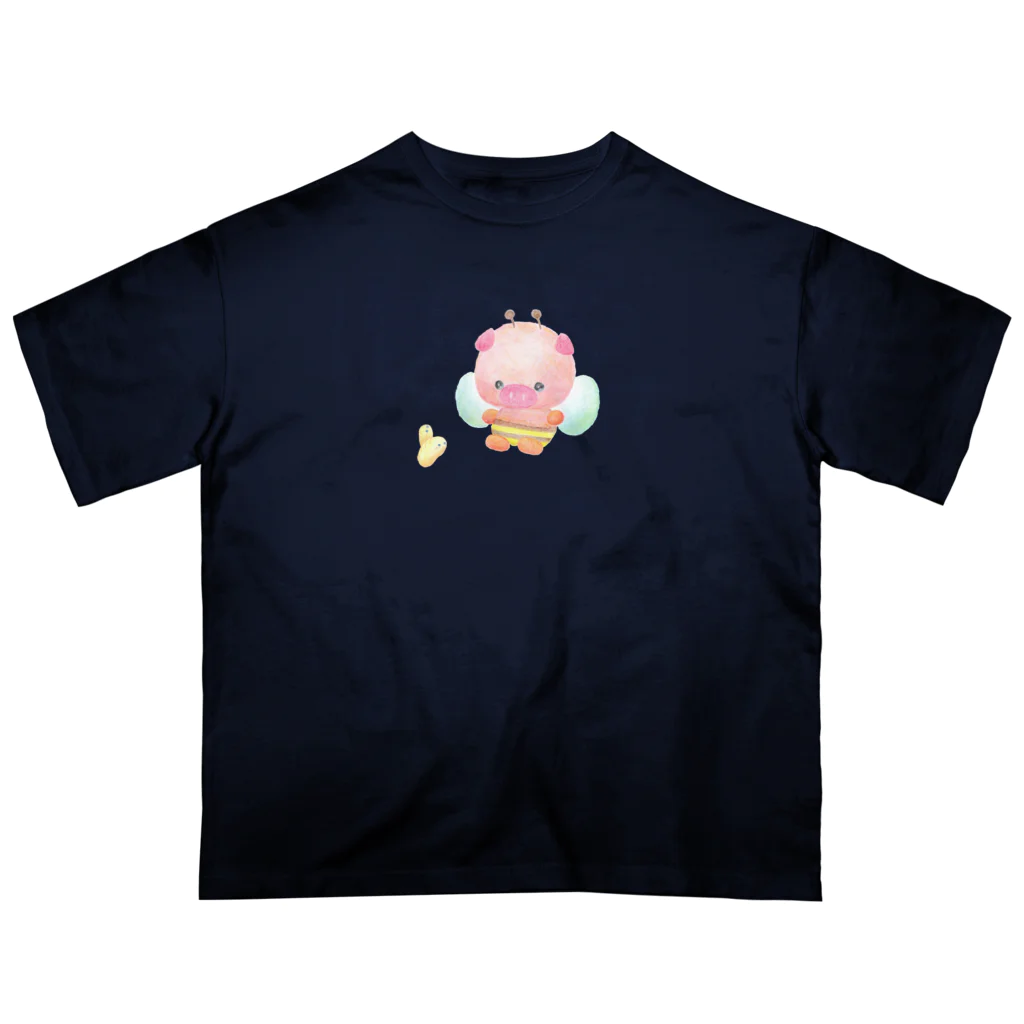 まめぞう君のおへやのミツバチぶたさんと蜂の子さん Oversized T-Shirt