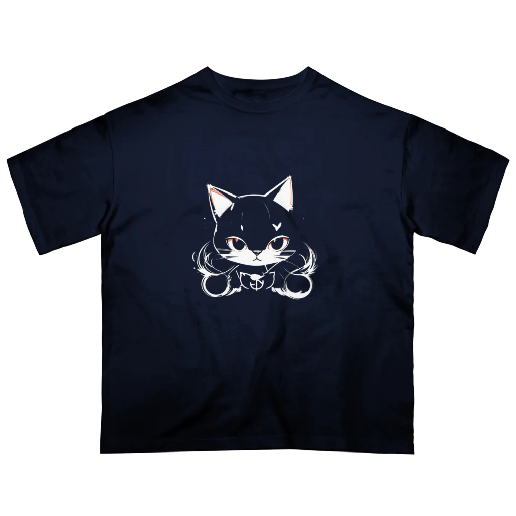 WshopTYの後ろの色に塗られるねこさん Oversized T-Shirt