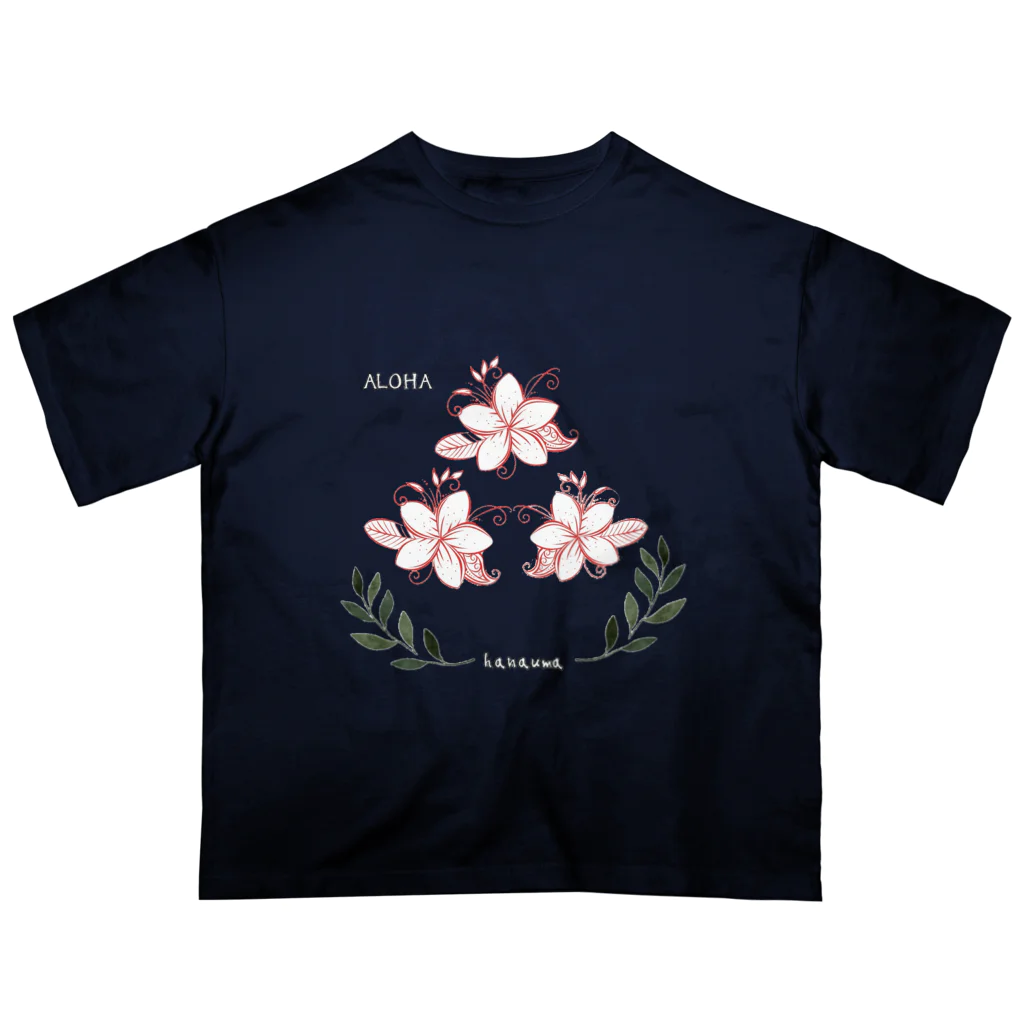 花馬〜Hanauma〜のプルメリアさん オーバーサイズTシャツ