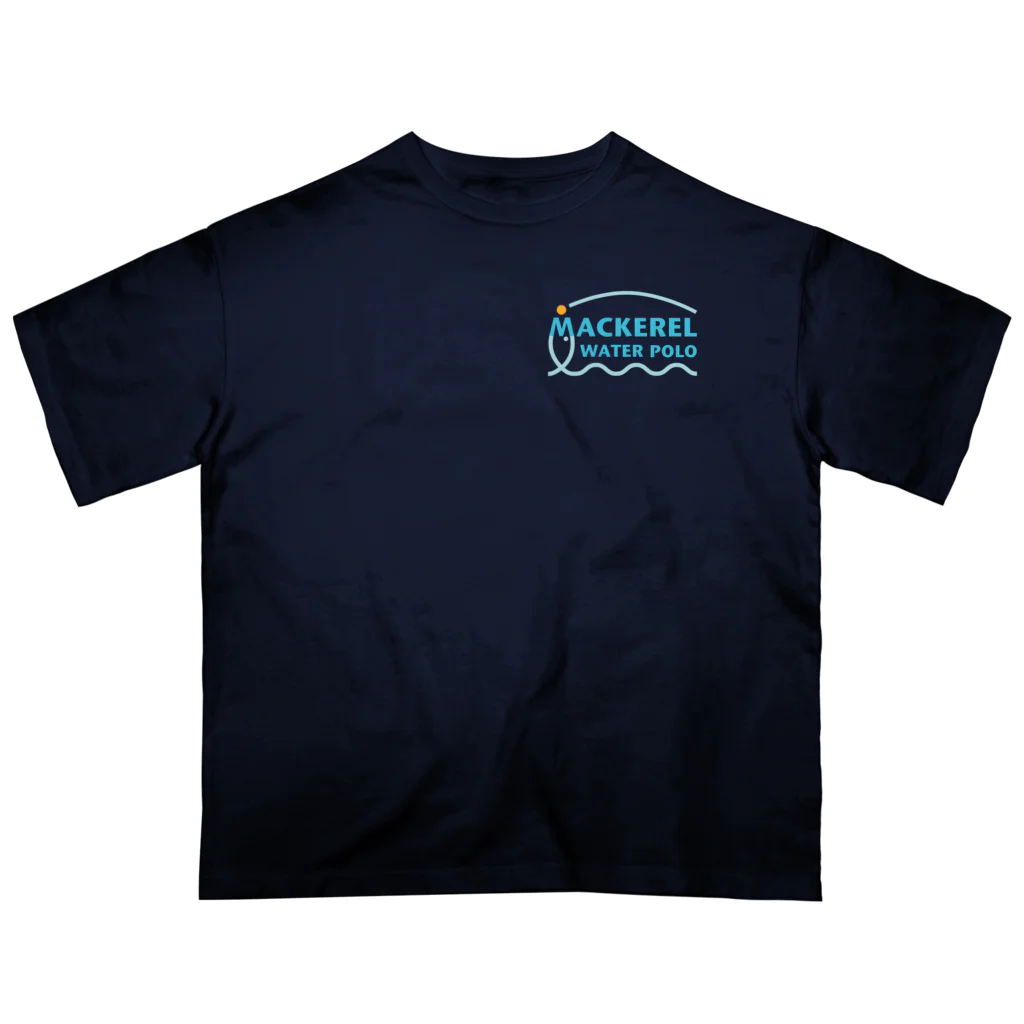 MACKEREL WATER POLOのMACKEREL（メインロゴカラー）片面プリント オーバーサイズTシャツ