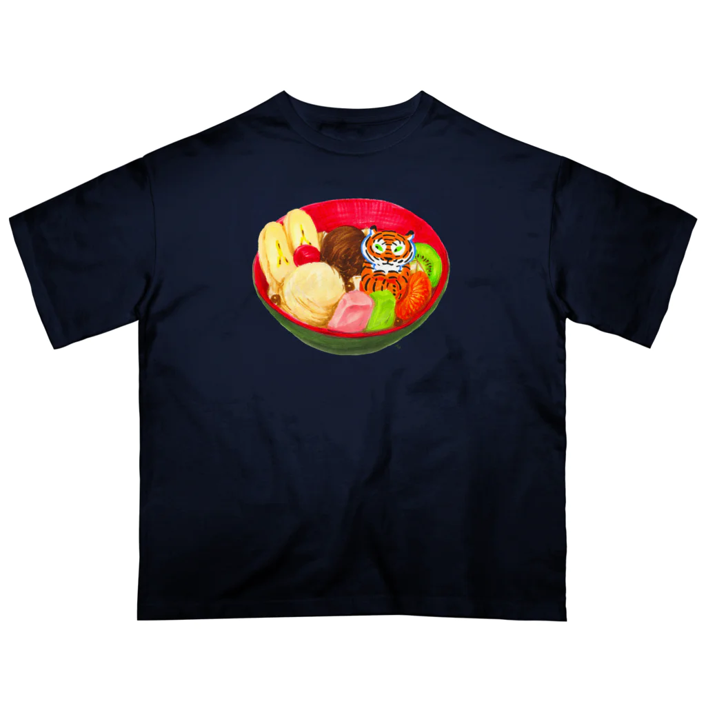 segasworksのクリームあんみつとトラちゃん Oversized T-Shirt
