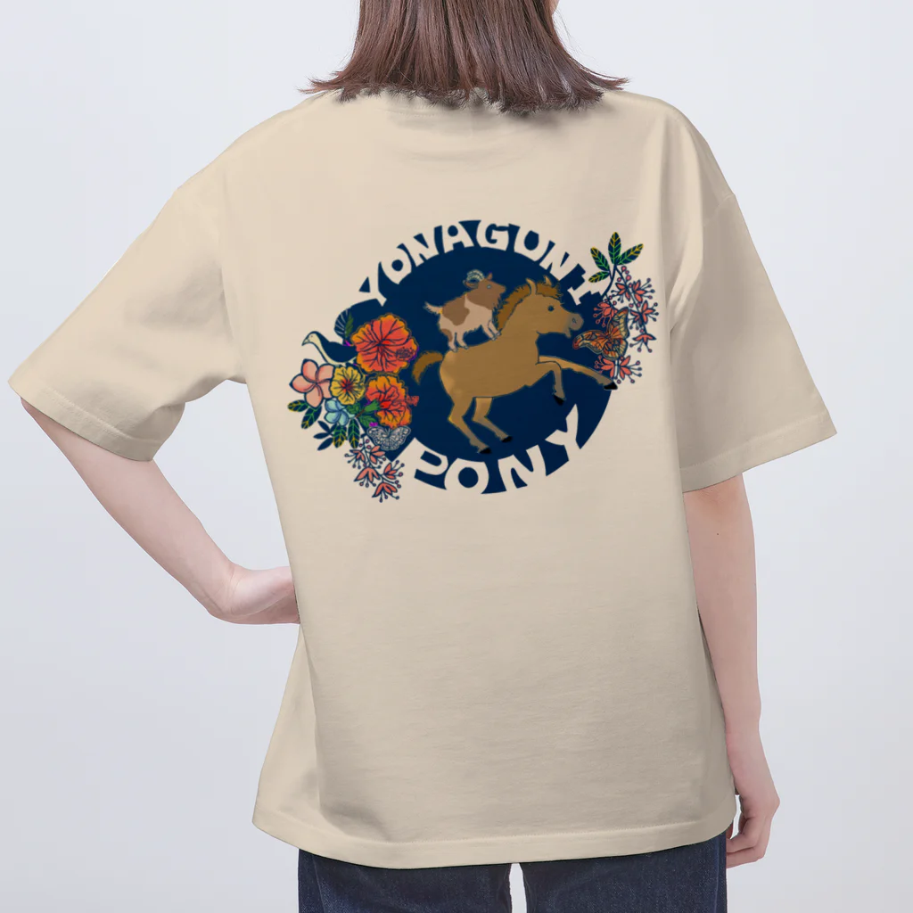 poniponiの与那国馬と島に住む生き物(カラー) オーバーサイズTシャツ